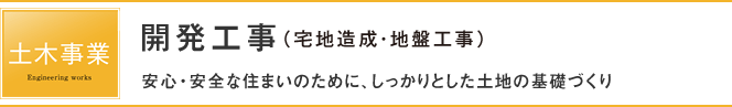 開発工事(宅地造成・地盤工事)